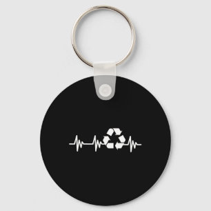 Porte-clés Recyclage jour des terres Heartbeat Recyclage Pour