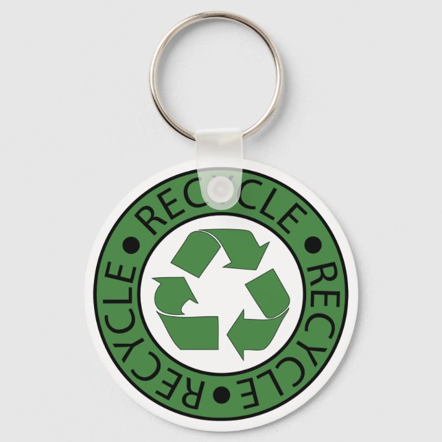 Porte-clés Recycler les lettres BK du logo vert (Recto)