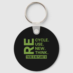 Porte-clés Recycler Réutiliser Repenser Il N'Y A Pas De Planè
