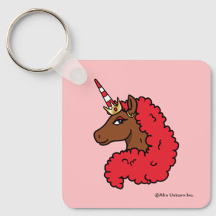 Porte-clés Red Afro Unicorn