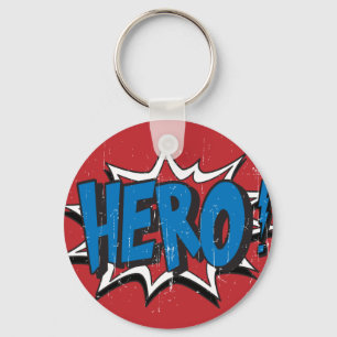 Porte-clés Red and Blue Vintage Hero Graphic Super Heroes Art