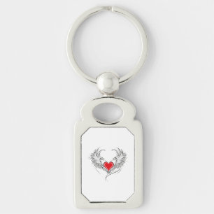 Porte-clés Red Angel Coeur avec ailes