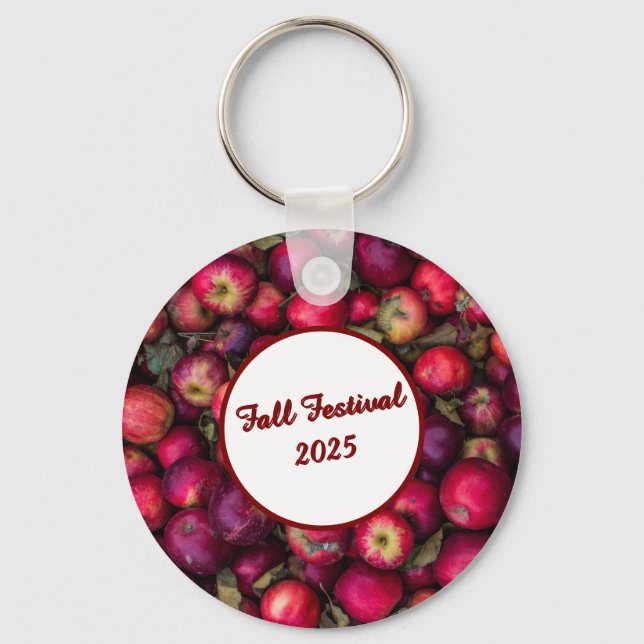 Porte-clés Red Apple Party personnalisable (Recto)