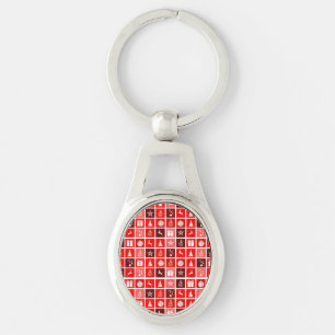 Porte-clés Red Christmas Holiday Cute Tree Reinder