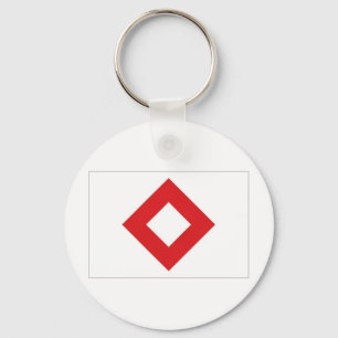 Porte-clés Red Cross Red Crystal Flag