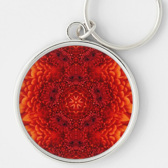 Porte-clés RED DAHLIA FLEURS Abstraites florales (Devant)