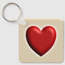 Red Heart Keychain – Cute 3D Love Design