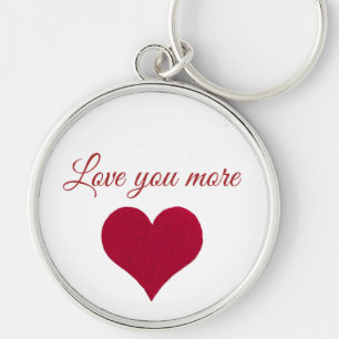 Porte-clés Red heart Love you more Button Porte - clé