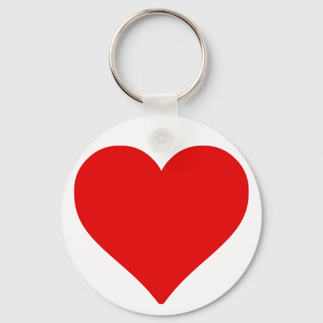 Porte-clés Red Heart Shape Love Classic Simple Minimalisme (Recto)