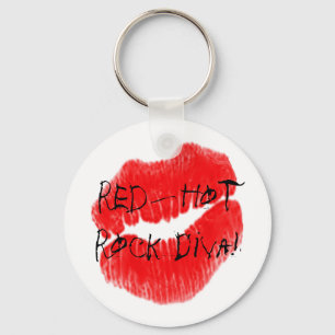 Porte-clés Red Hot Rock Diva Lèvres I