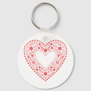 Porte-clés Red Lace Heart