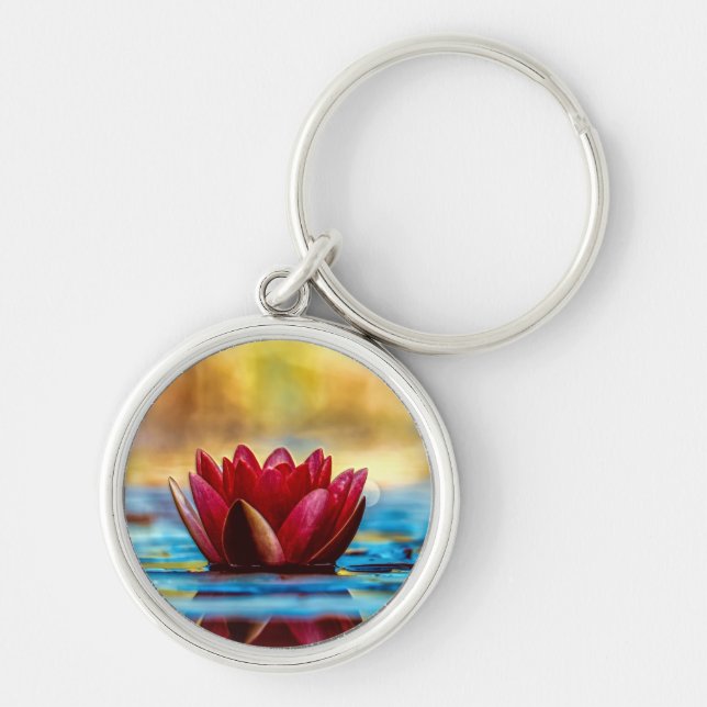 Porte-clés Red Lotus Water Lily Flower (Devant)