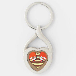 Porte-clés Red Panda Coeur d'amour