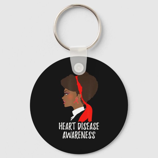 Porte-clés Red Ribbon Month _ National Heart Disease Awarenes (Recto)