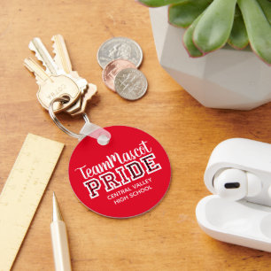Porte-clés Red School Pride Mascot Nom Porte - clé
