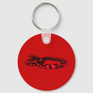 Porte-clés Red Snake with Hearts