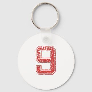 Porte-clés Red Sports Jerzee Numéro 9