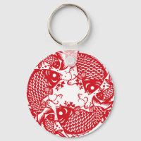 Red Whirling Koi Carp Fish Group