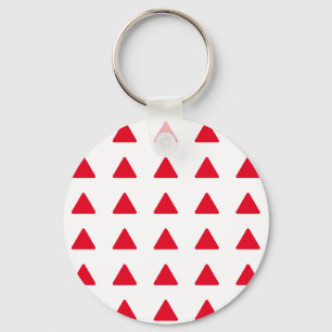 Porte-clés Red White Triangle Pattern Modern Artwork