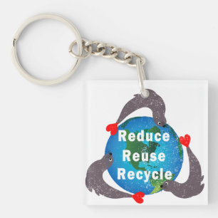 Porte-clés Réduire la réutilisation du recyclage