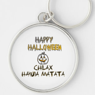 Porte-clés Refroidissez et détendez-vous Halloween heureux
