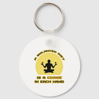 Porte-clés Régime équilibré : Le biscuit dans chaque main