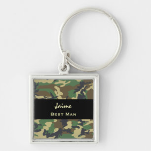 Porte-clés RÉGION BOISÉE nommée faite sur commande CAMO V0