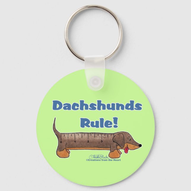 Porte-clés Règle Dachshunds (Recto)