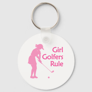 Porte-clés Règle de golfeurs de fille