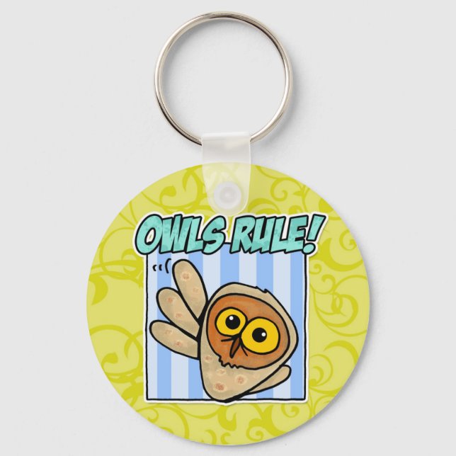 Porte-clés règle des hiboux (Recto)