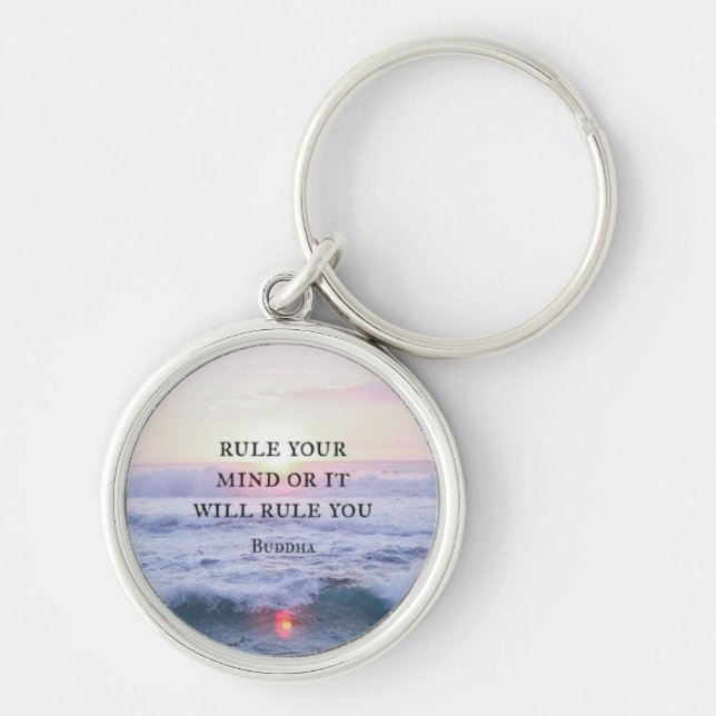 Porte-clés "Réglez Votre Esprit Ou Il Vous Réglera" - Bouddha (Devant)