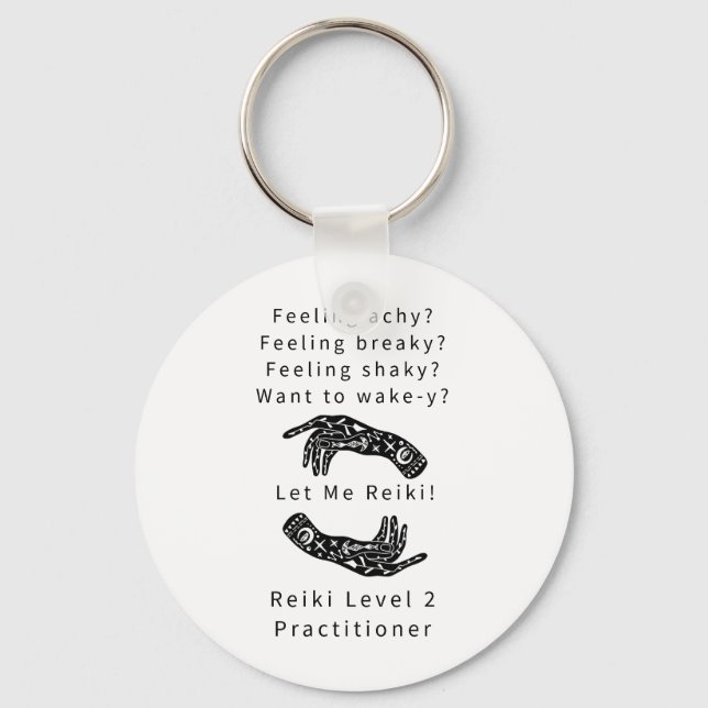 Porte-clés Reiki Niveau 2 Praticien Riddle Et Mains (Recto)