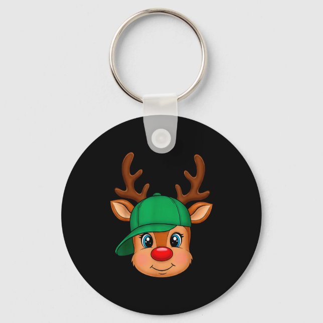 Porte-clés Reindeer Merry Christmas Hat Men Boy Kids  (Recto)