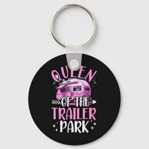 Porte-clés Reine de Trailer Park Drôle Camping Rose Remorque