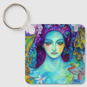 Porte-clés Reine des fées enchantée avec papillons