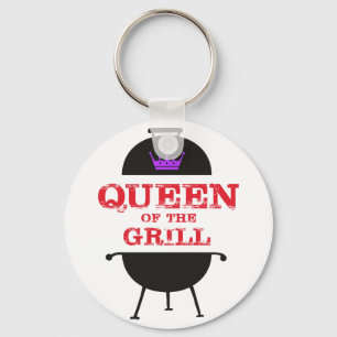 Porte-clés Reine Du Grill, Rouge Couronne Violet