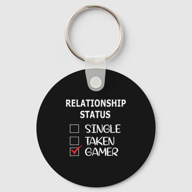 Porte-clés Relationship Status Single Taken Gamer  (Recto)