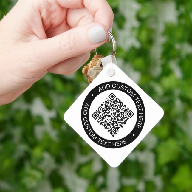 Porte-clés Remplacez par votre propre code QR téléchargé ou v (main)