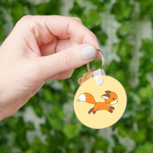 Porte-clés Renard coureur mignon