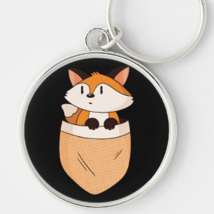 Porte-clés Renard de poche - Conception de dessin animé migno