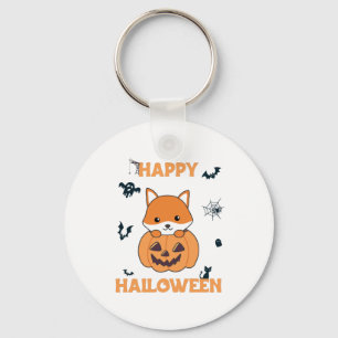 Porte-clés Renard En Citrouille Foxes Doux Joyeux Halloween