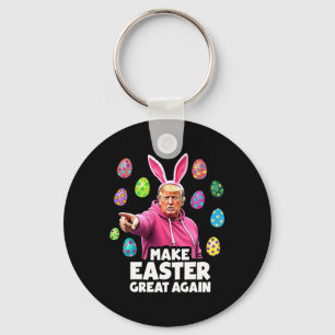Porte-clés Rendre la Pâques grande encore amusante Trump Bunn