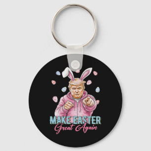 Porte-clés Rendre la Pâques grande encore amusante Trump Bunn
