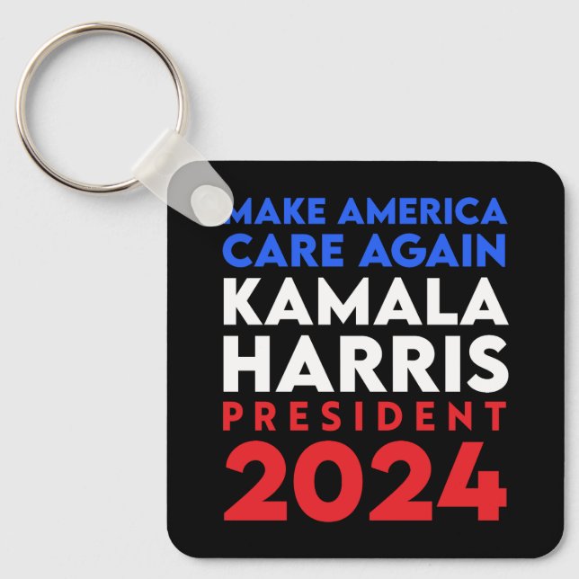 Porte-clés Rendre l'Amérique à l'écoute Harris Président 2024 (Recto)