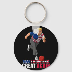 Porte-clés Rendre le bowling super - Drôle Trump Bowling Gif