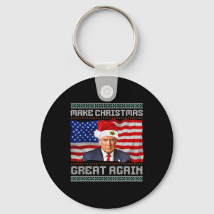 Porte-clés Rendre Noël super à nouveau amusant Trump Xmas Sno