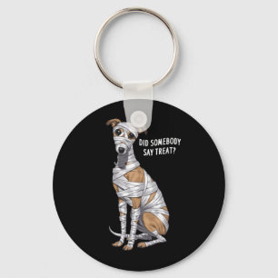 Porte-clés Représentation de chien momie Whippet Halloween