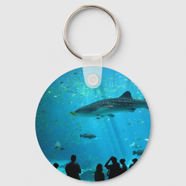 Porte-clés requin baleine mâle à l'aquarium Georgia (Recto)