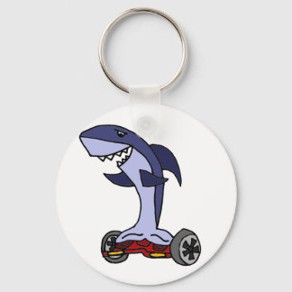 Porte-clés Requin drôle sur le carton rouge