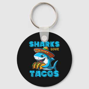 Porte-clés Requin Mexicain Drôle Manger Tacos Nourriture Amou